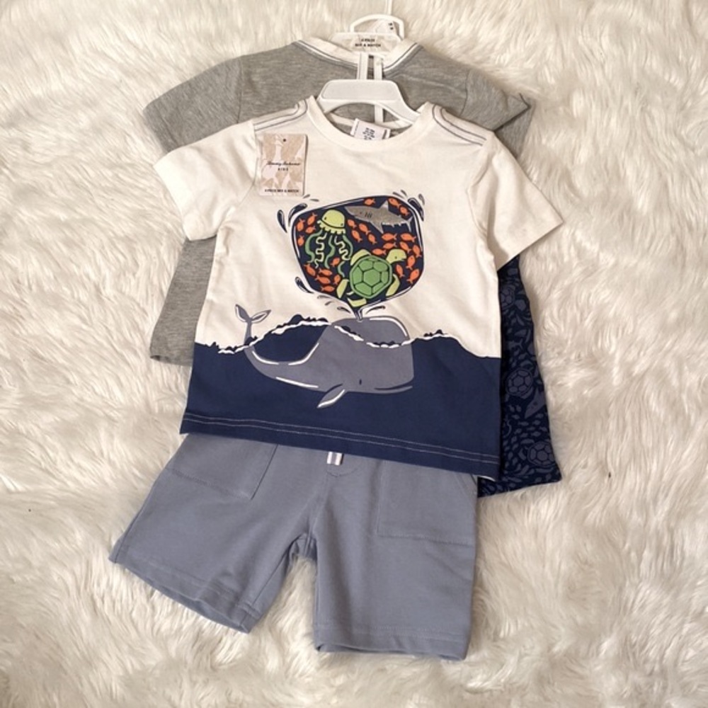 Tommy Bahama 4 Piece Mix & Match 2 Shirts & 2 Shorts Sz 18 Months Summer New